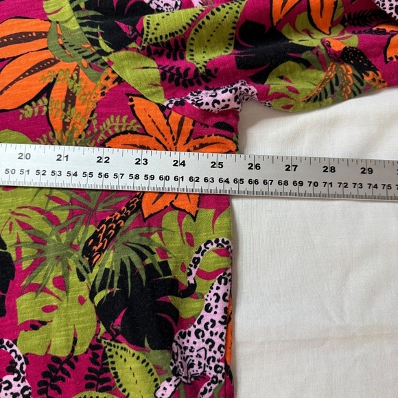 C&C California Women's Bright Safari Jungle 3/4 Sleeve T-Shirt Top 3X V-Neck - Picture 8 of 12